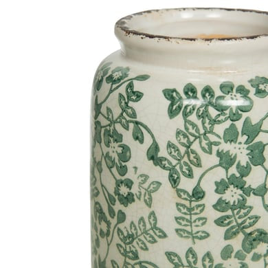 Vase fleuri vert