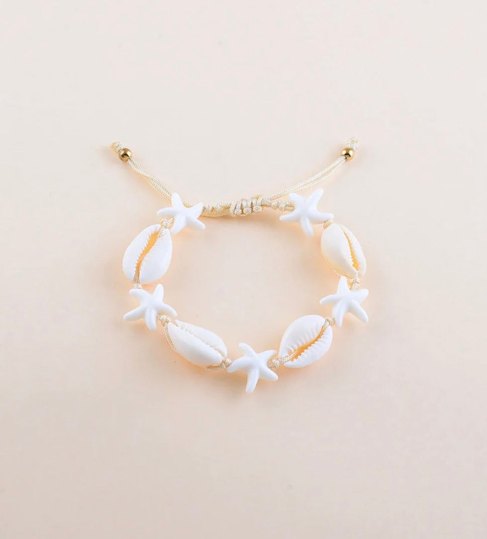 Bracelet coquillage & étoiles de mer