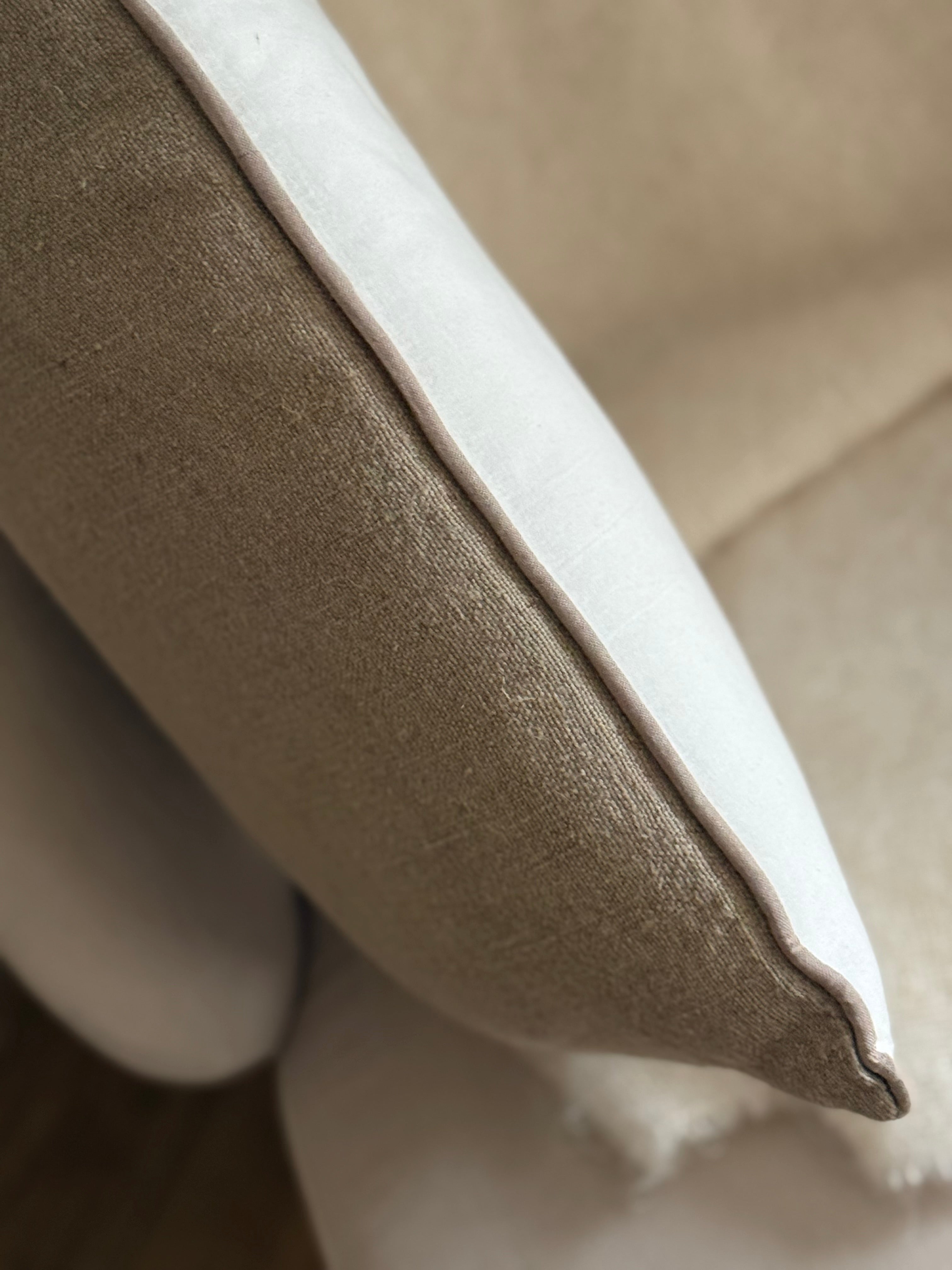 Coussin lin et coton NATUREL