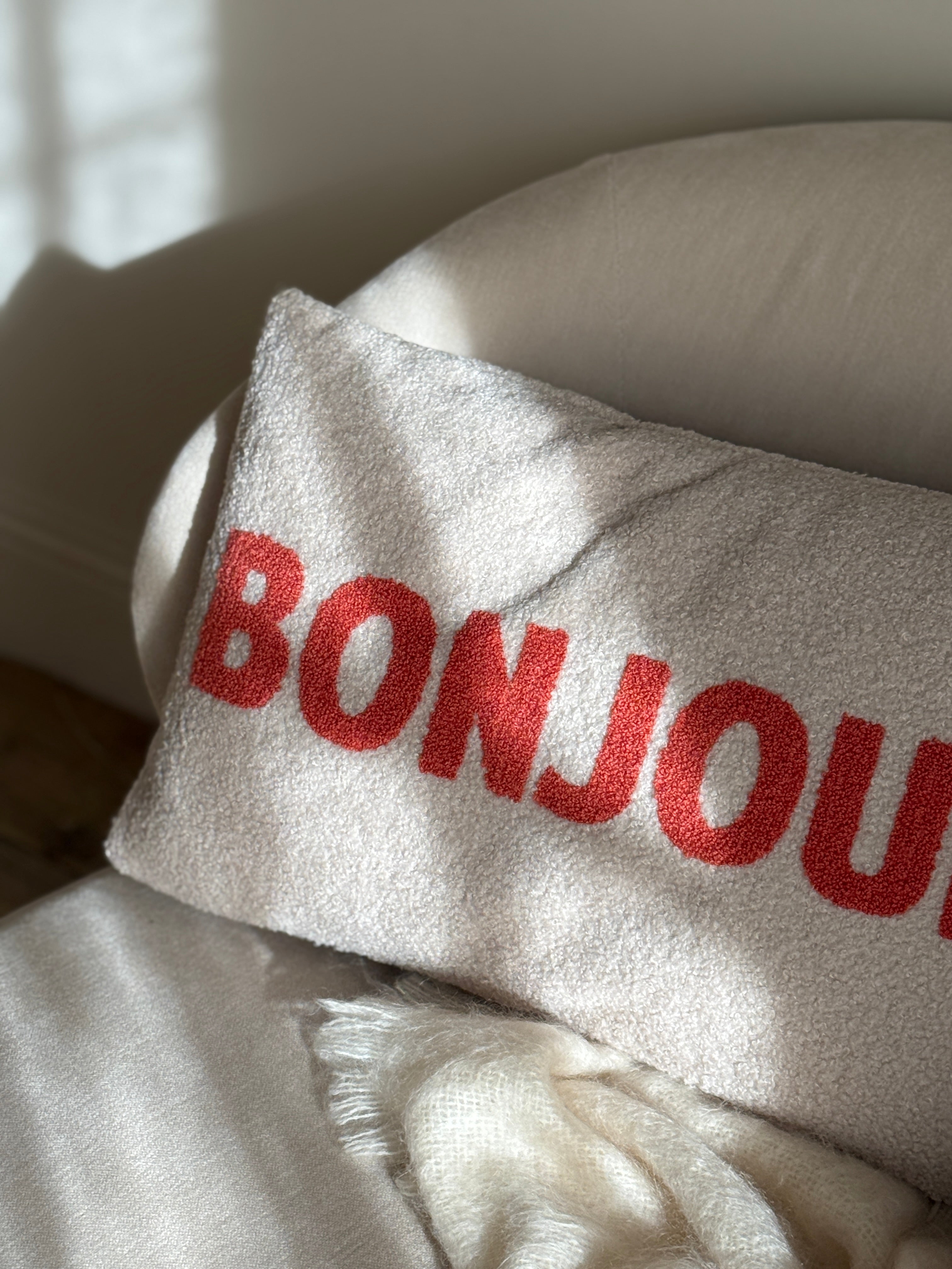 Coussin bouclettes BONJOUR