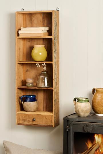 Etagère en bois à tiroir