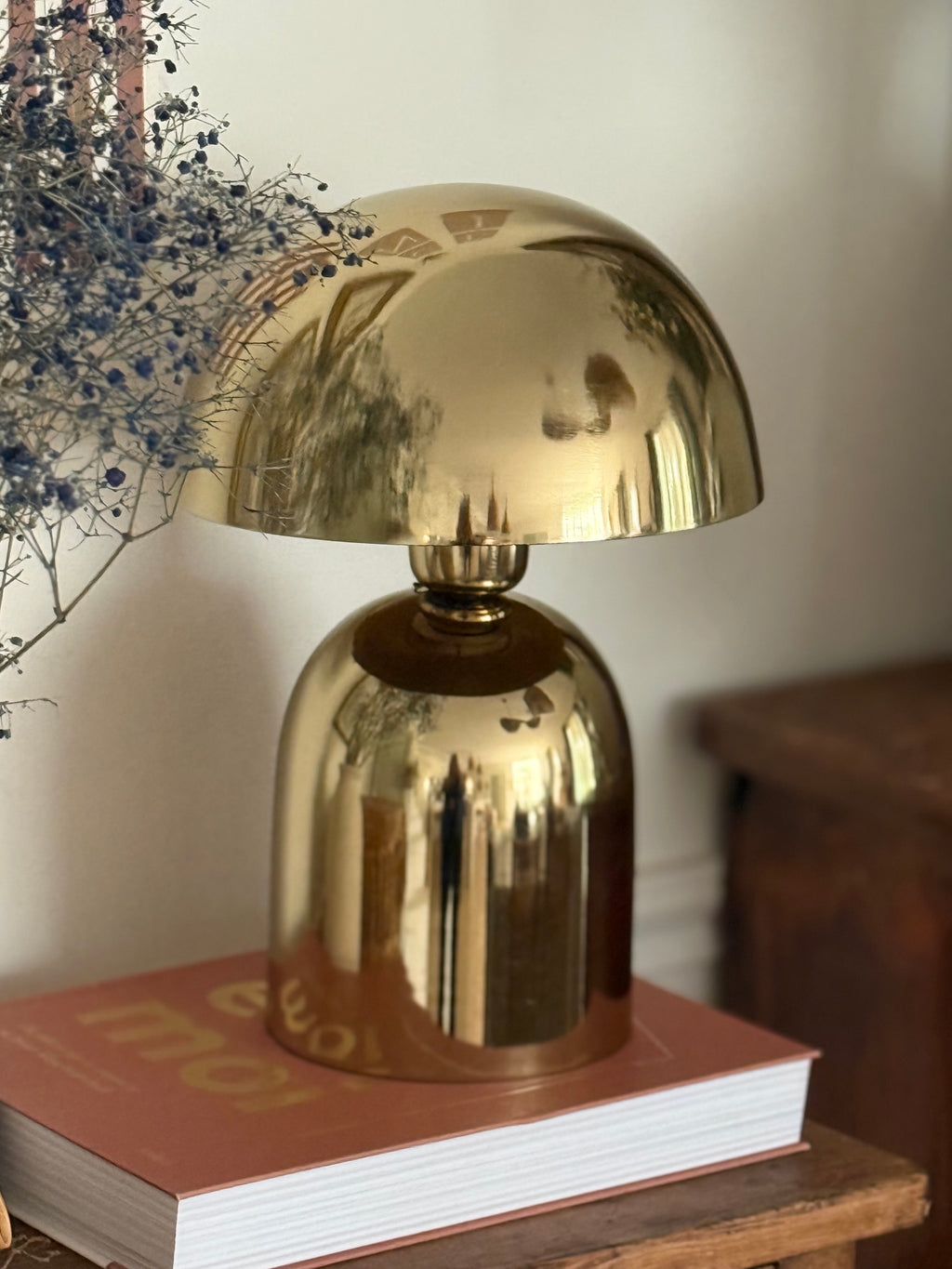 Lampe en métal dorée