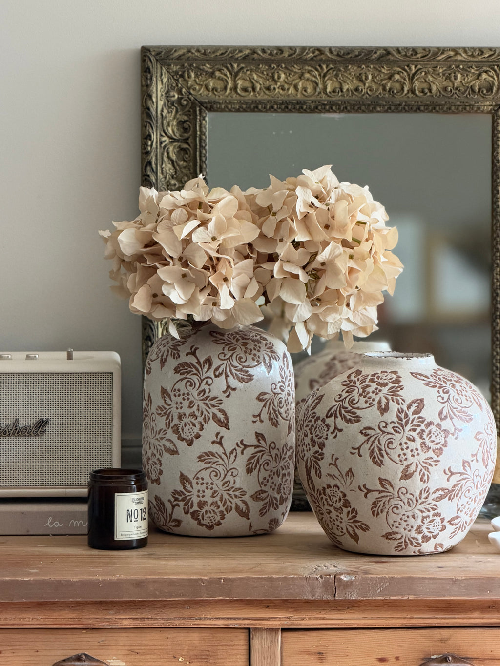 Fleur artificielle Hortensia Beige/Écru