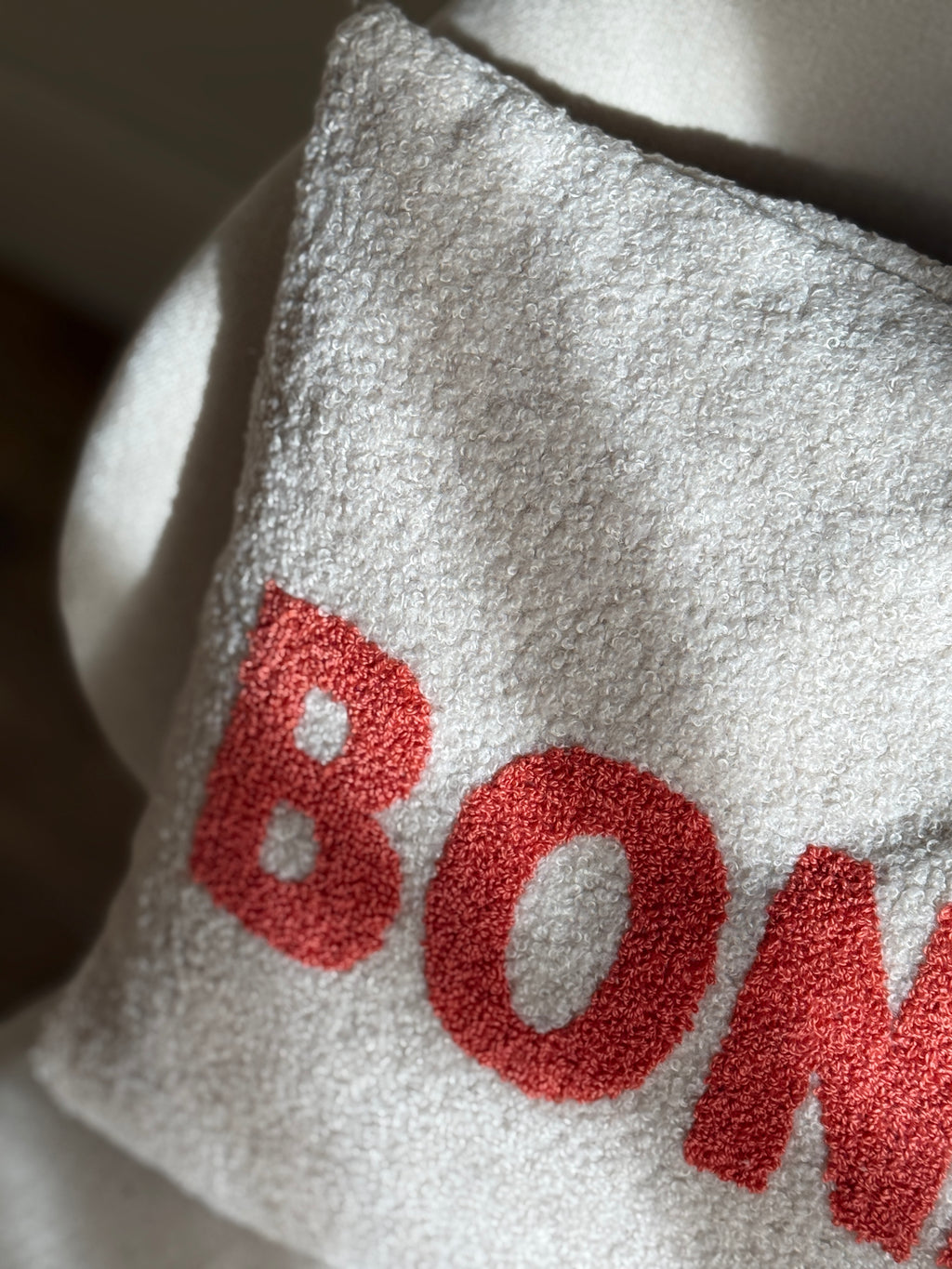 Coussin bouclettes BONJOUR