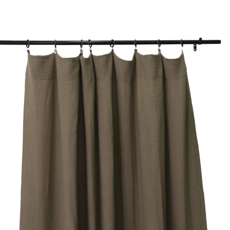 Rideau gaze de coton Taupe