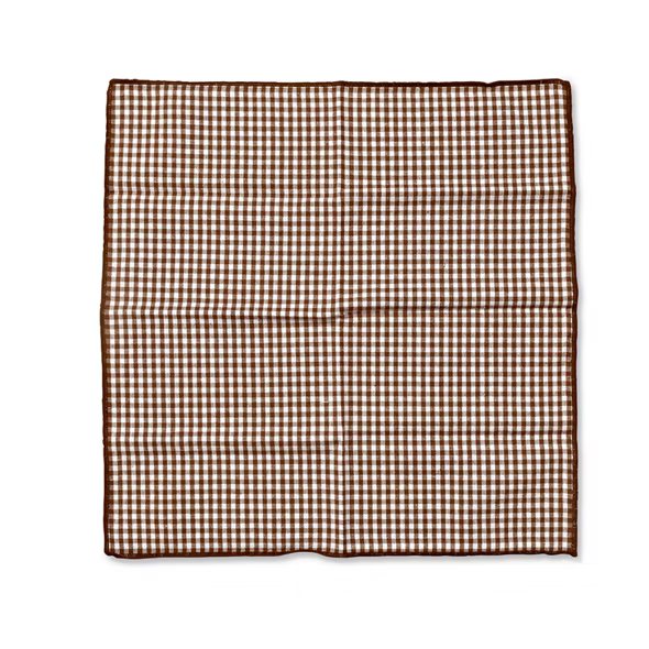 Serviette de table vichy brun