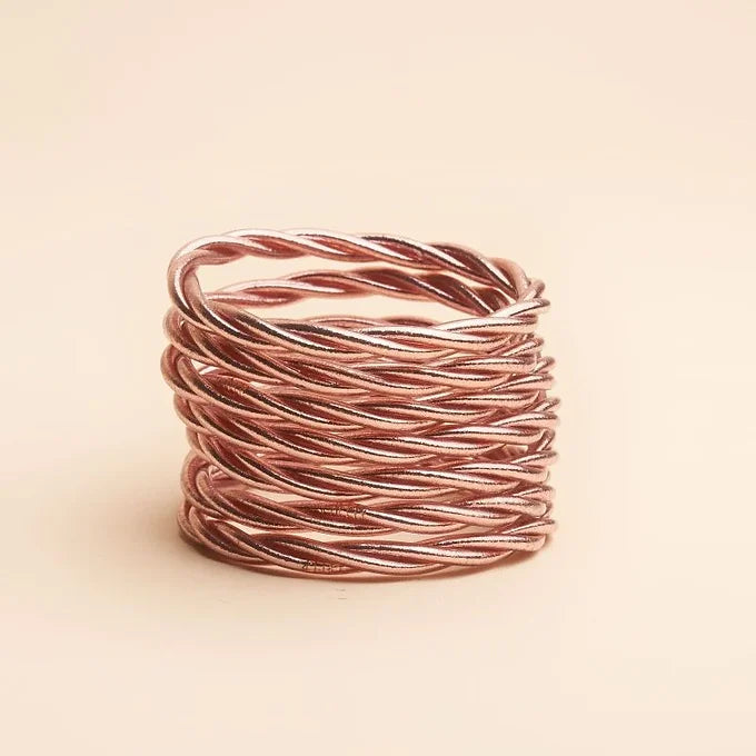 Jonc Kumali torsadé rose gold M