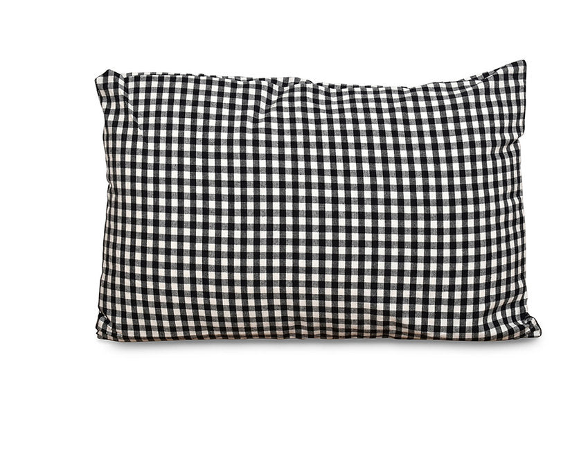Coussin vichy noir