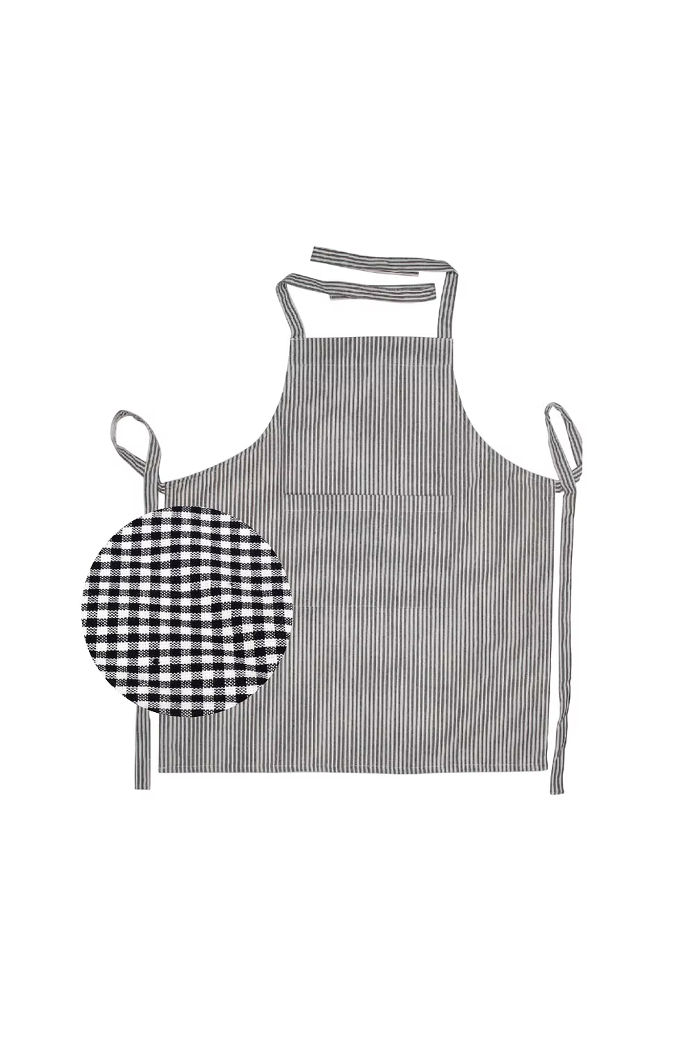 Tablier de cuisine vichy noir