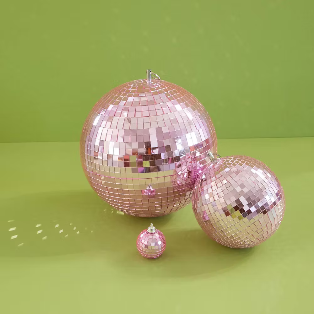 Petite boule à facettes rose