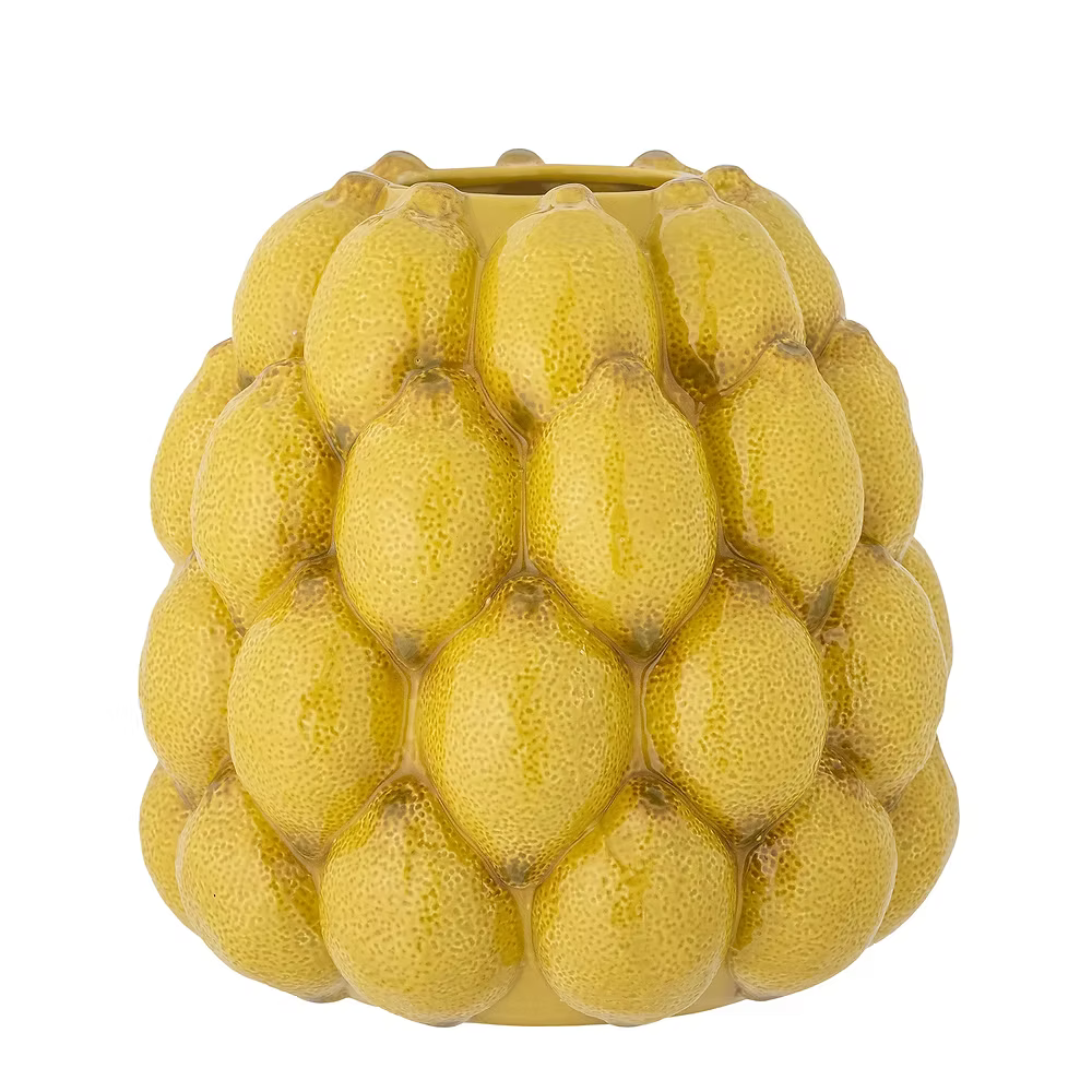 Vase citron en grès