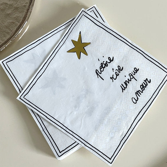Serviettes en papier Poésie