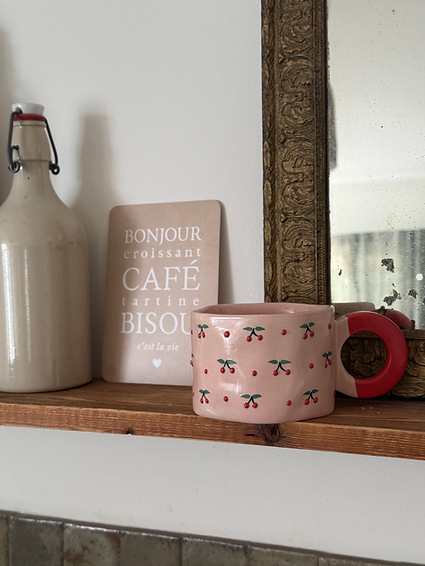 Mug en céramique cerises