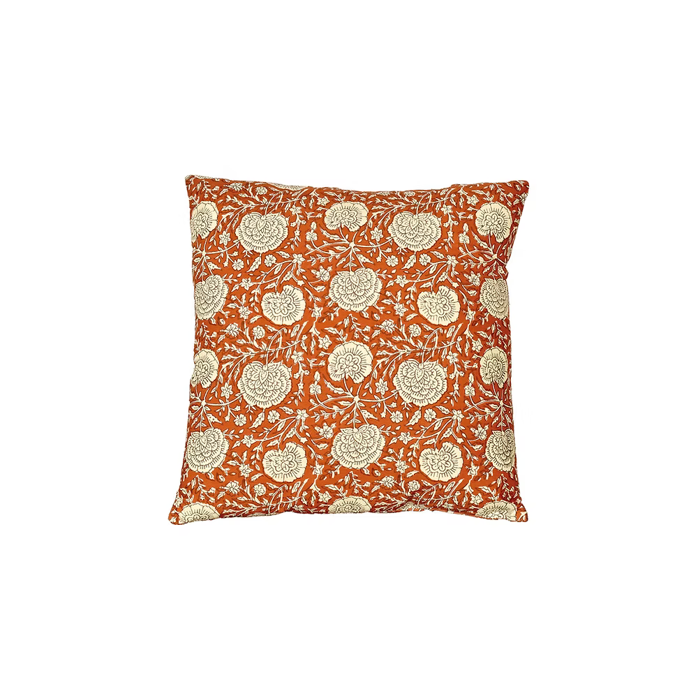 Coussin à motif nude/terracotta 45x45cm