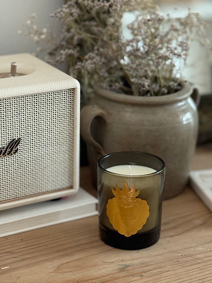 Bougie Ex-voto parfumée feu de bois
