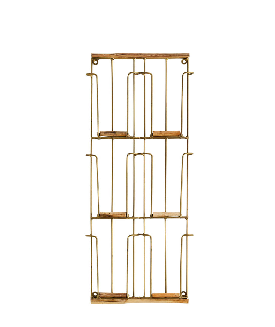 Porte-cartes doré et bois