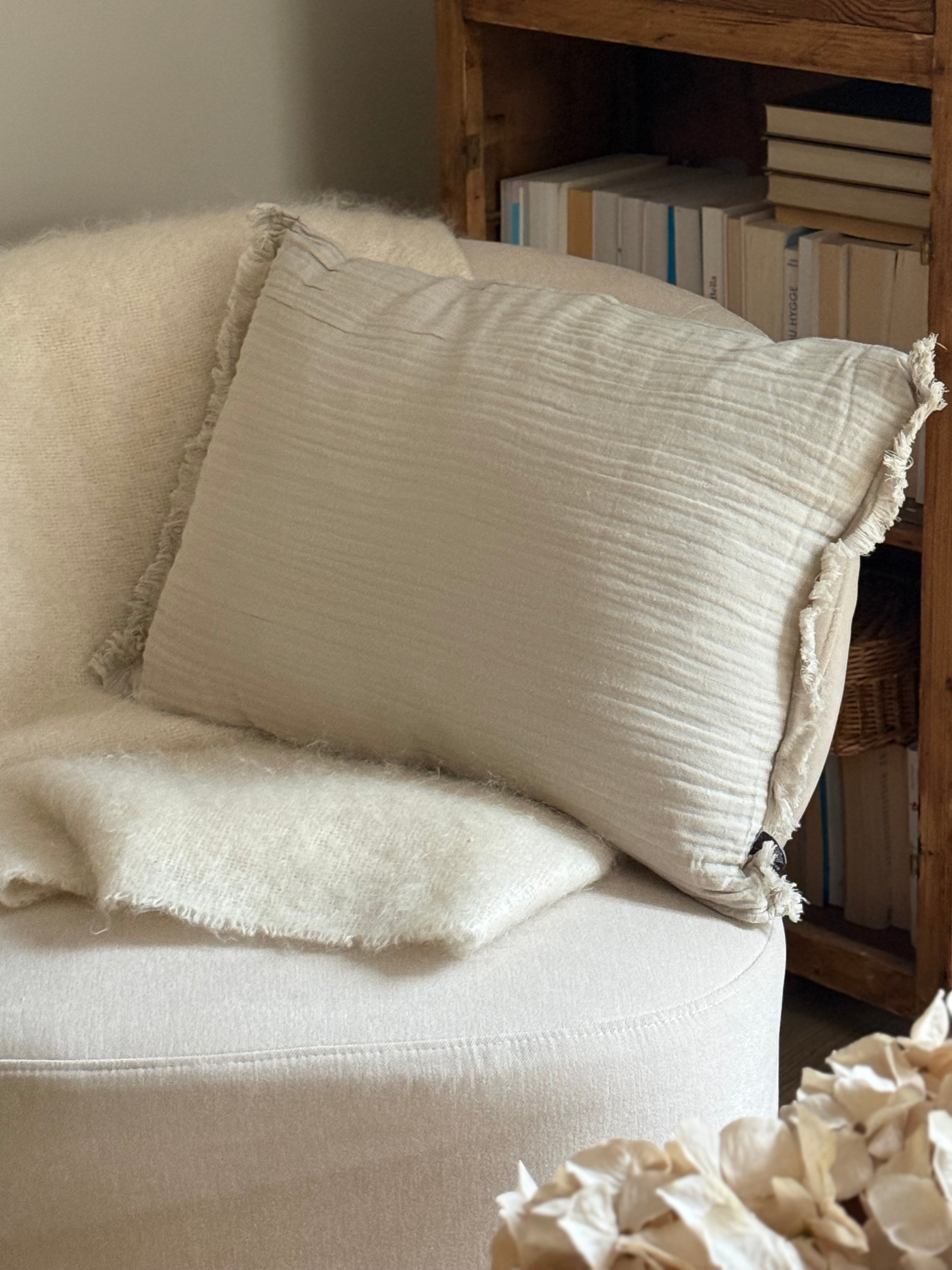 Coussin en gaze de coton NATUREL