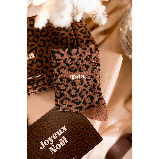Chaussettes femme léopard