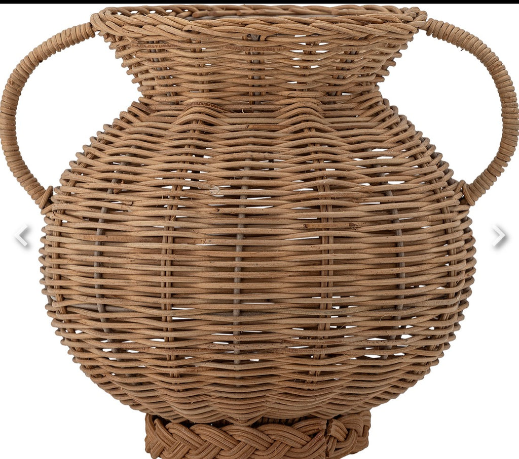 Vase rotin avec anses