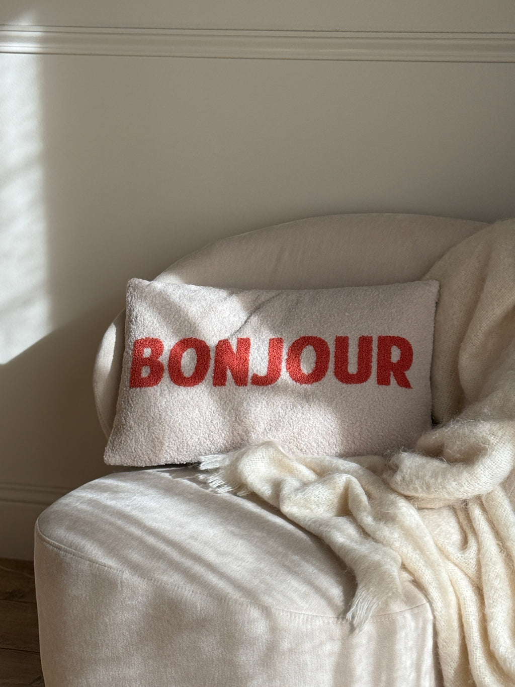 Coussin bouclettes BONJOUR