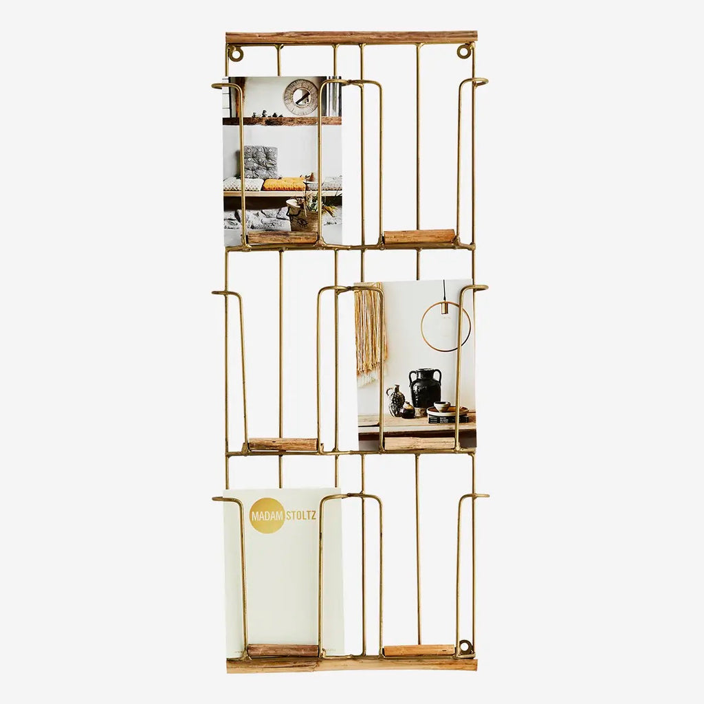 Porte-cartes doré et bois