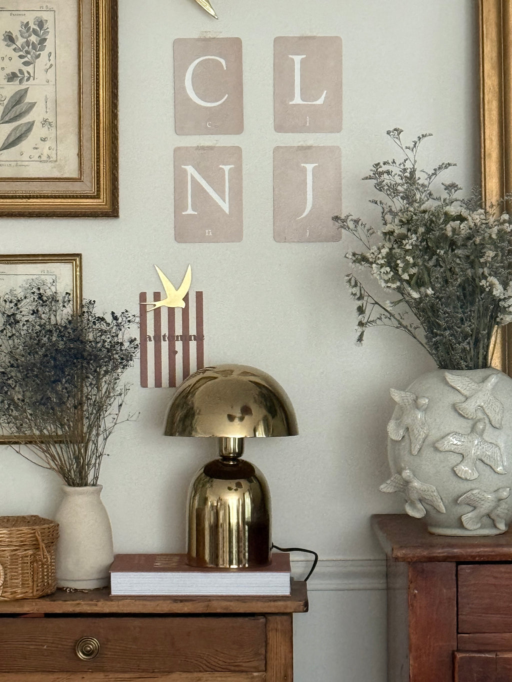 Lampe en métal dorée