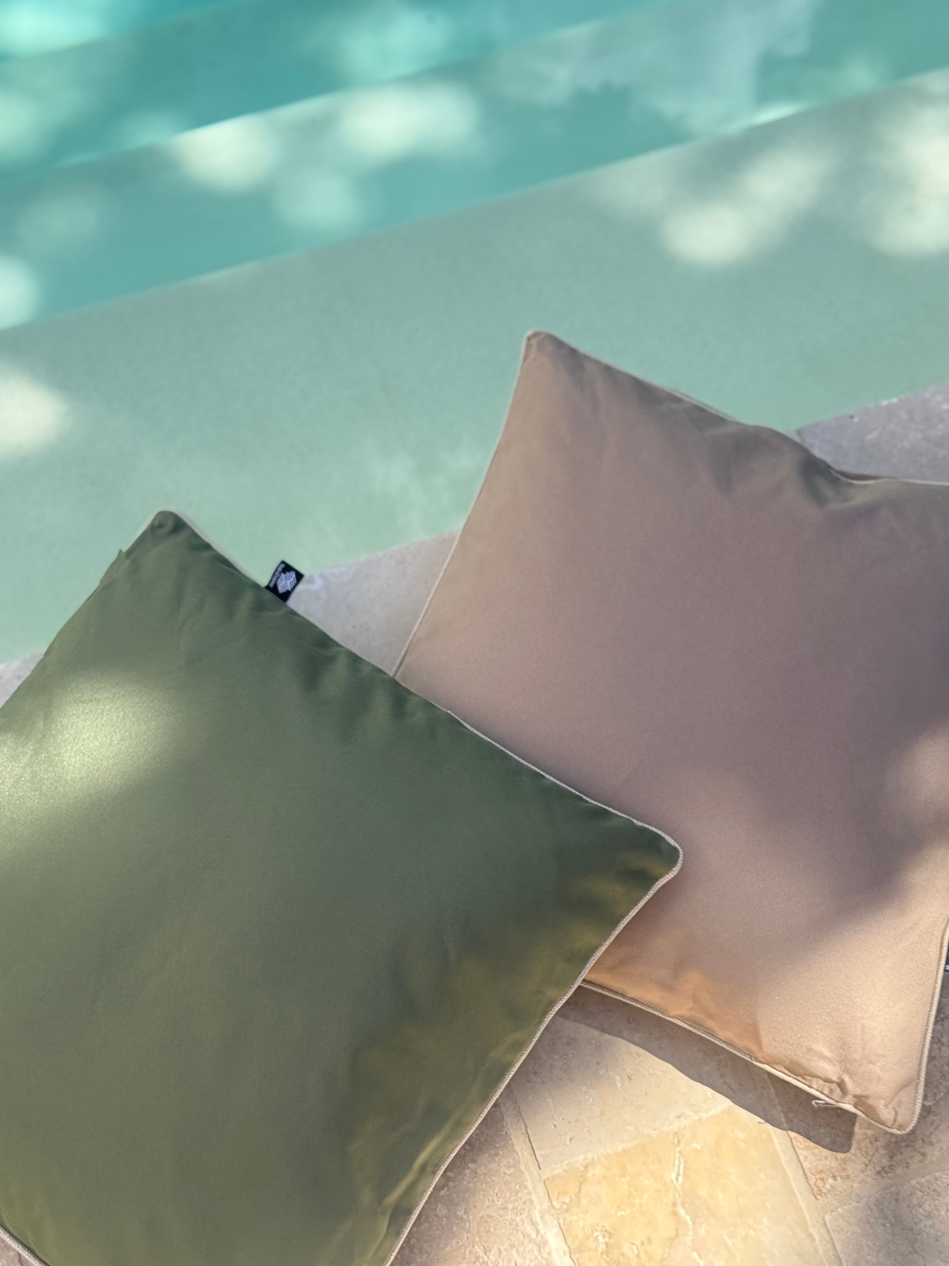Coussin carré extérieur vert