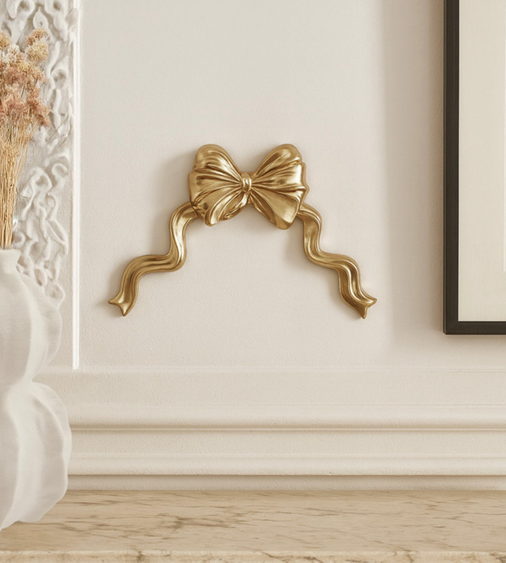 Décoration murale noeud doré