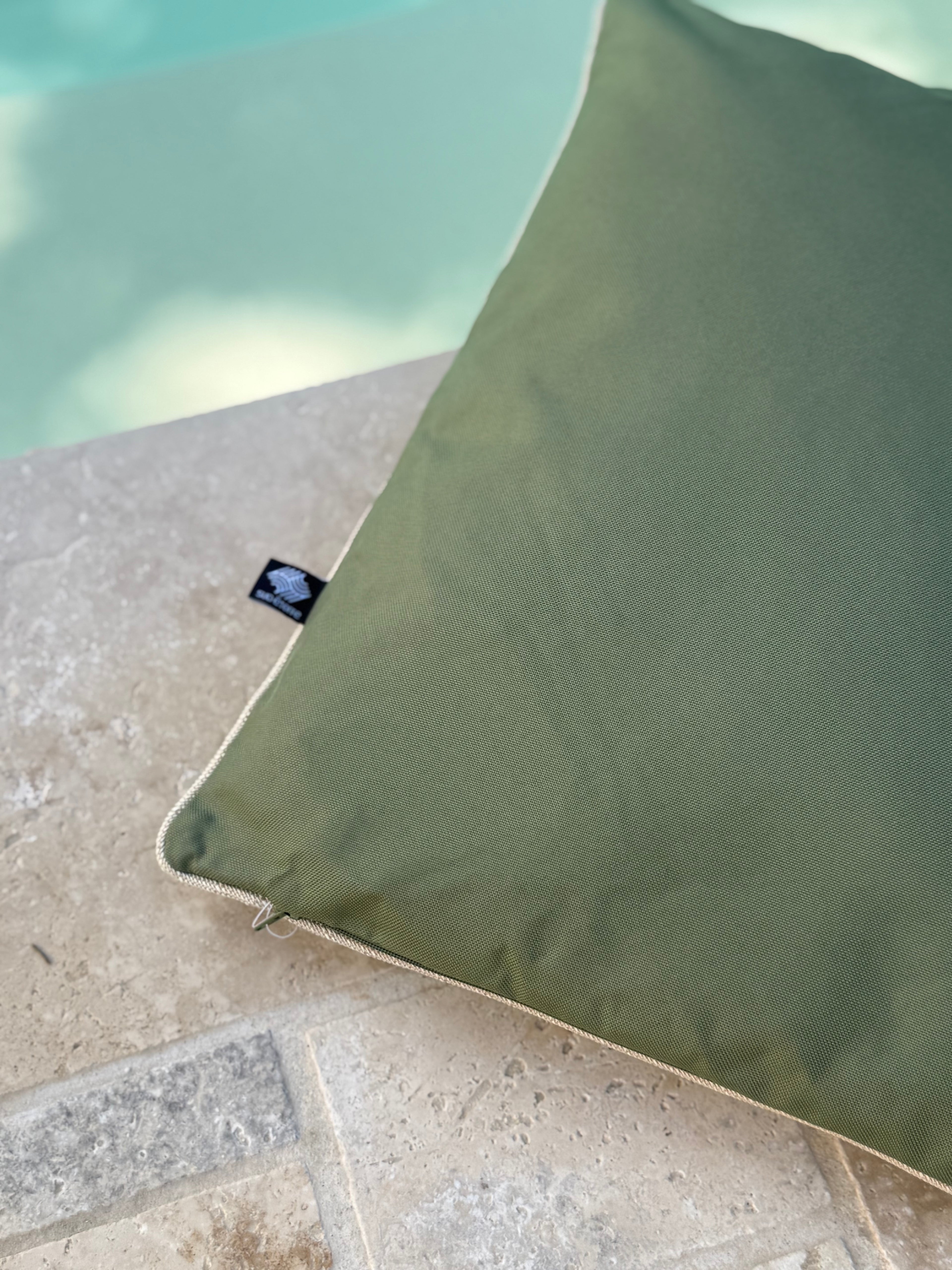 Coussin carré extérieur vert