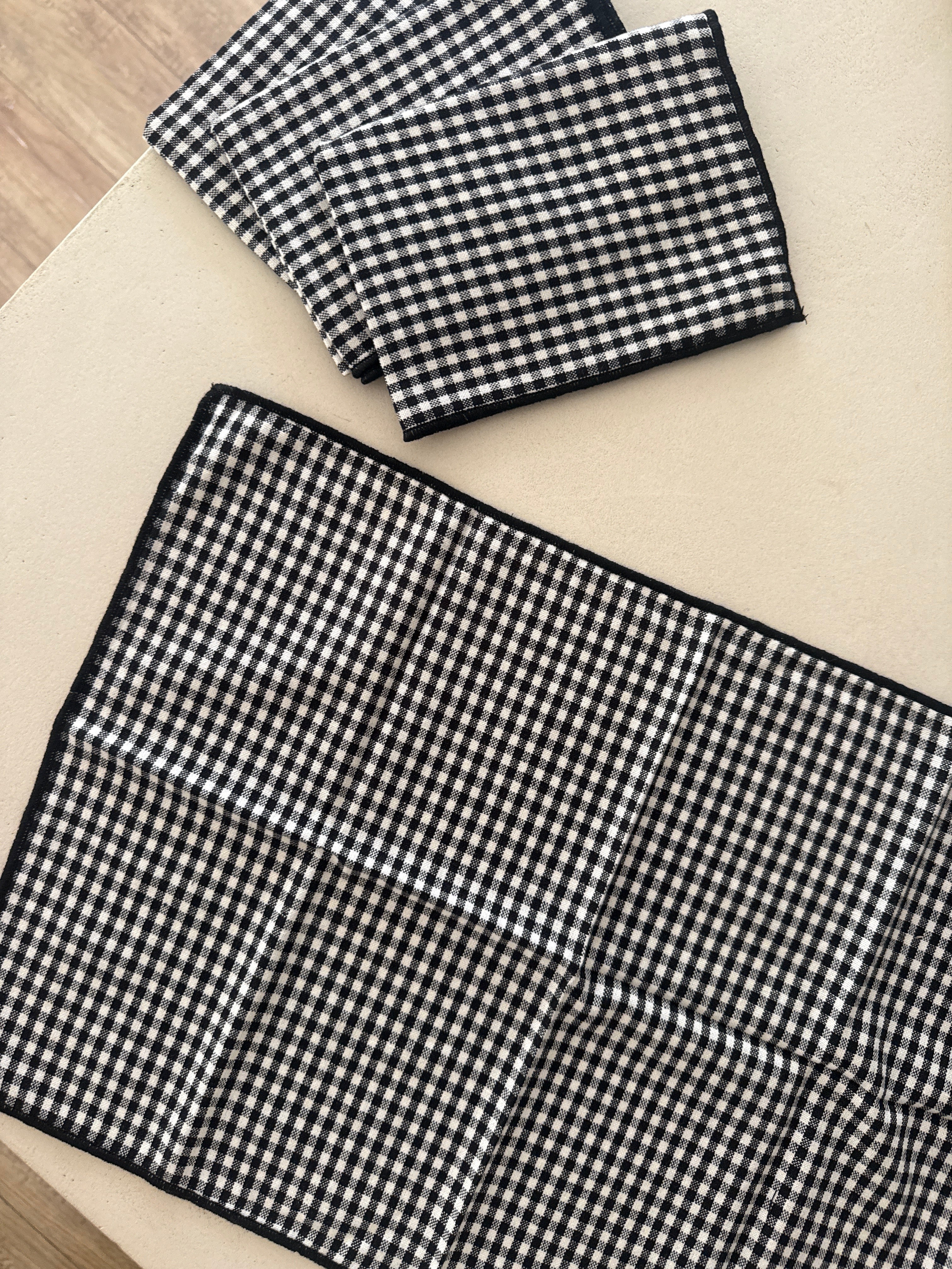 Lot de 4 sets de table vichy