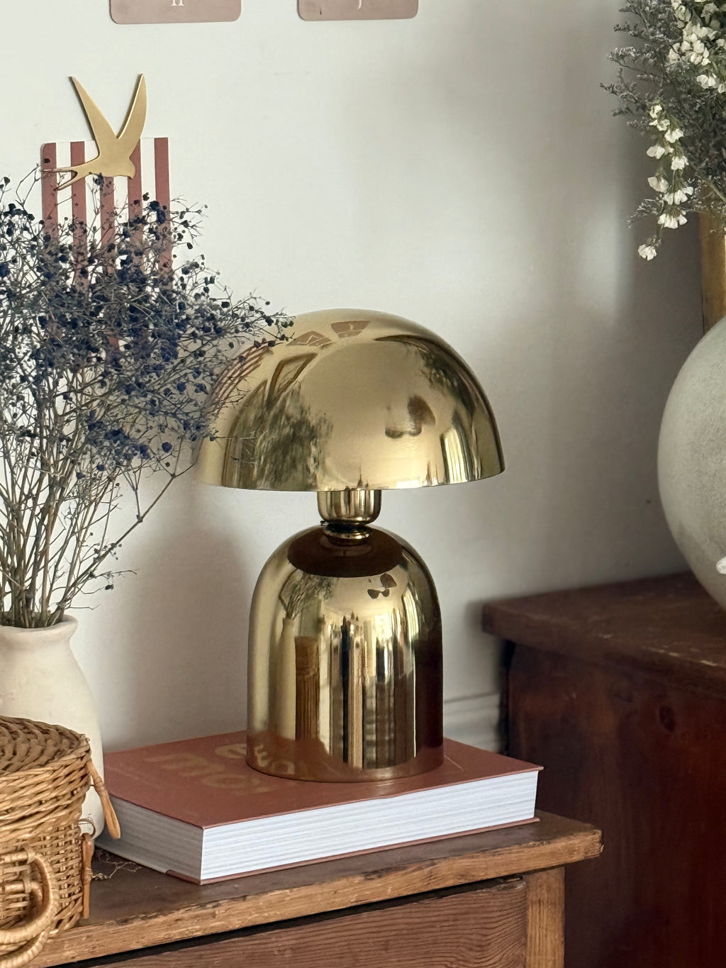 Lampe en métal dorée