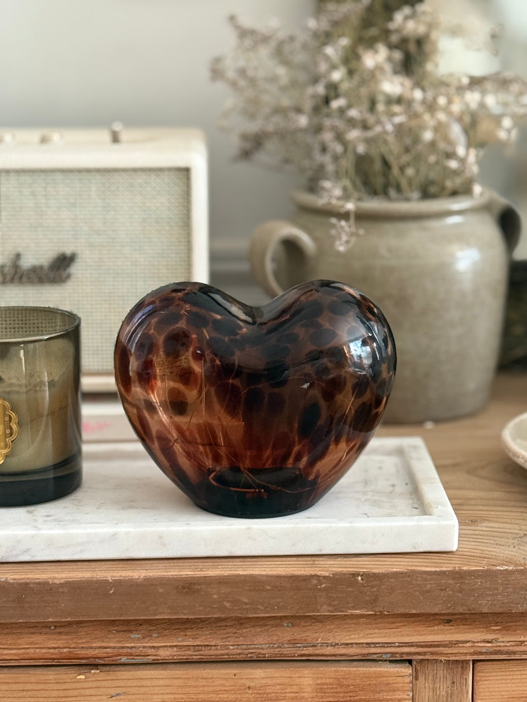 Déco led cœur léopard