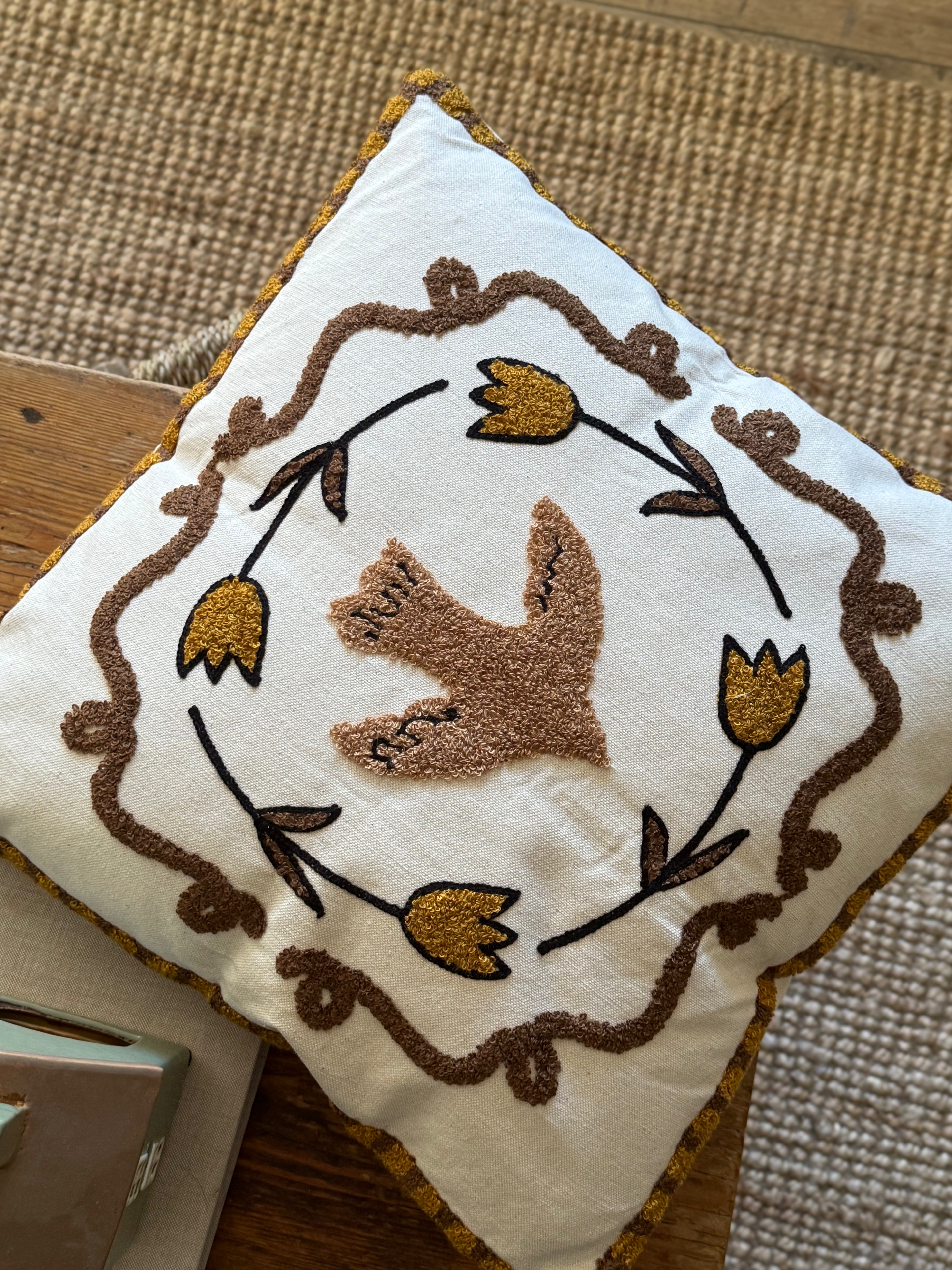 Coussin colombe sable
