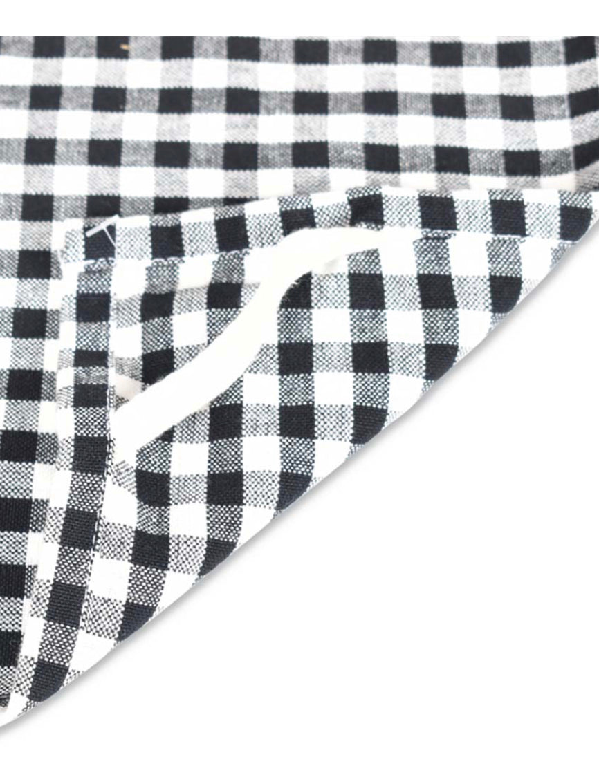 Torchon vichy gros carreaux noir