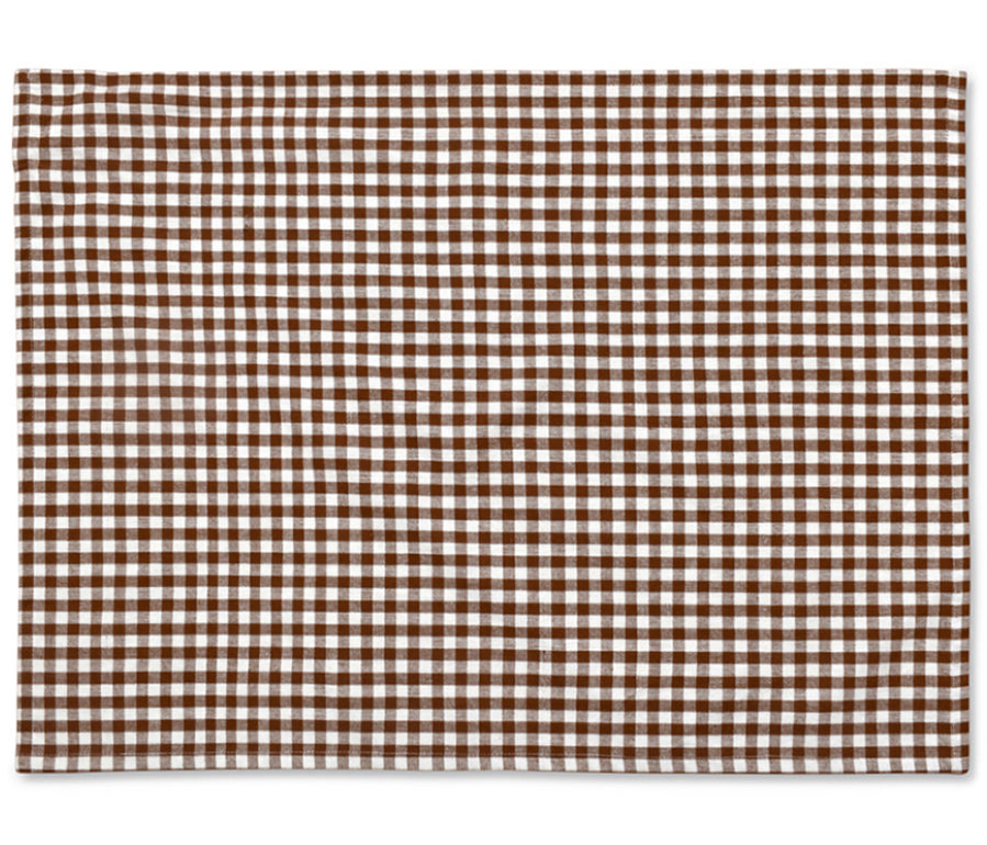 Torchon vichy brun grands carreaux
